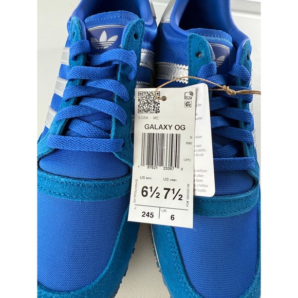 Adidas Galaxy OG Blue Silver Running Sneakers GZ2357 Mens 6.5 Womens 7.5 NWB - Picture 8 of 9
